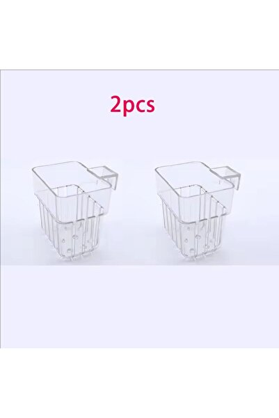 Choice1 قطعتان من سلال نباتات الزينة الشفافة لحوض السمك، حامل نباتات مائية لل...