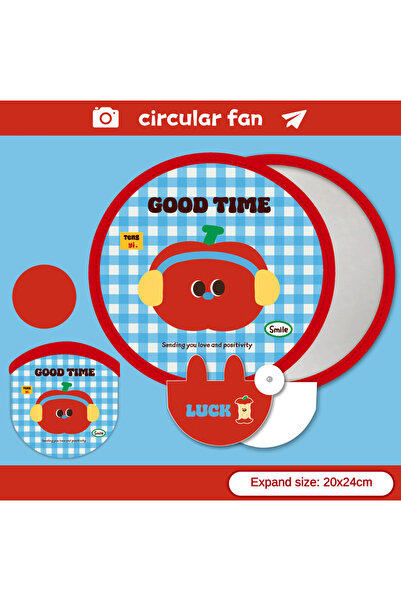 Choice مروحة صغيرة قابلة للطي لطيفة مع عاكس ضوئي، بطول 7.87 بوصة، متوفرة بستة...