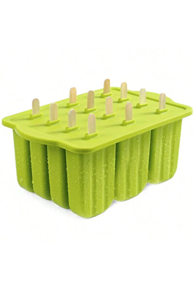 Choice7 Green A New Popsicle Molds Silicone 12 Pieces Popsicle Trays for Free...