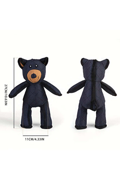 Choice لعبة دب تيدي زرقاء داكنة تصدر صوتاً، مناسبة للكلاب التي تمضغ بقوة، لعب...