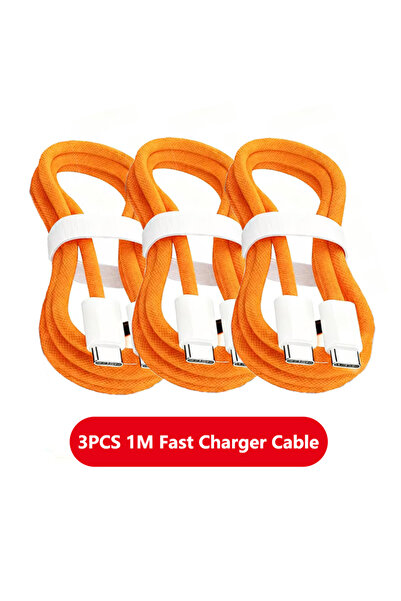 Choice 3 قطع - 1 متر، كابل USB-C إلى USB-C، شاحن سريع بقدرة 100 واط، يدعم الش...