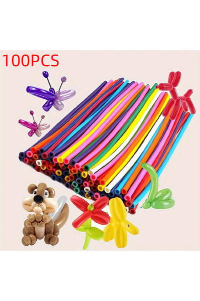 Choice بالونات أخرى 100 قطعة، شريط طويل حلزوني الشكل، ألوان متعددة، مصنوعة من...