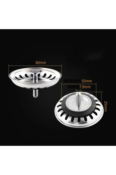 Choice silver 1PCS Stainless Steel Sink Drain Basin Drainer Waste Strainer Pl...