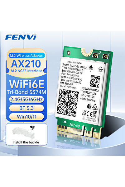 Choice WiFi 6E AX210 FENVI AX210 WiFi6E M.2 Card BT5.3 Tri Band 5Ghz/6G/2.4G ...