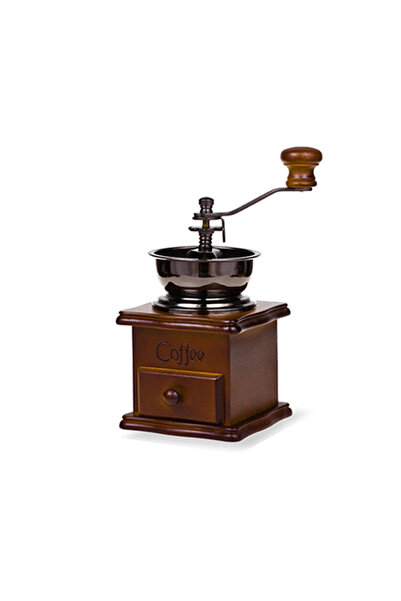 Choice 1PCS Vintage Manual Coffee Grinder Burr Hand Crank Coffee Grinders Woo...