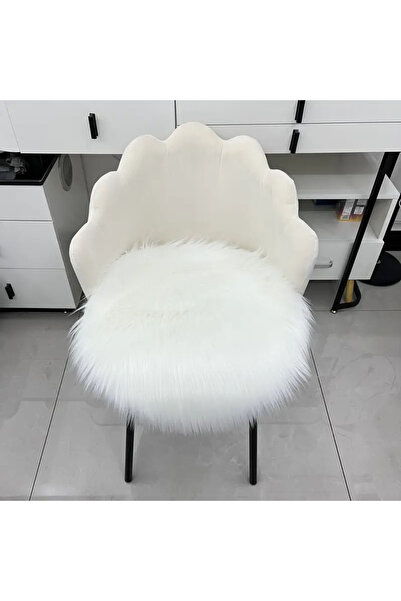 Choice سجادة دائرية متعددة الاستخدامات من القطيفة البيضاء، مقاس 30 سم × 30 سم...