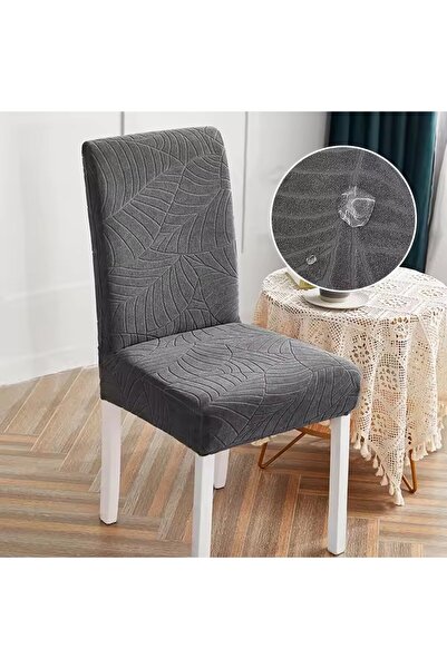 Choice غطاء كرسي واحد رمادي داكن مقاوم للماء والغبار، قابل للتمدد ليناسب غرفة...