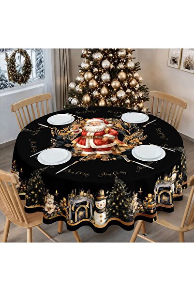 Choice 180X180cm Wp4 Christmas Round Tablecloth-Waterproof Festive Fabric for...