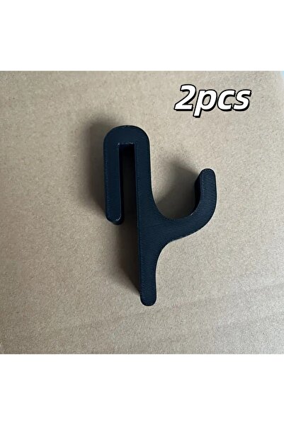 Choice black 2-Pack No-Drill Shower Hooks for Frameless Glass Doors (Holds 8m...