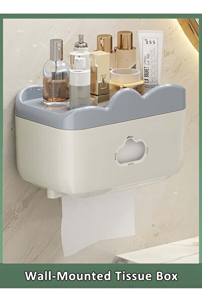 Generic Wall-Mounted Tissue Box Waterproof Tissue Dispenser Container Toilet ...