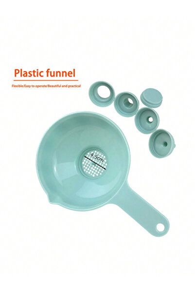 Choice blue Plastic Wide Mouth Kitchen Funnel with Removable 5 Different Size...