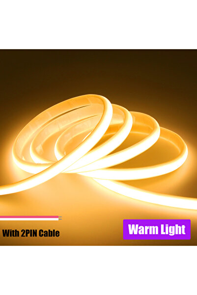 Choice DC12V - 2M Warm With 2PIN DC12V 24V COB Strip With 2PIN /DC Cable IP67...
