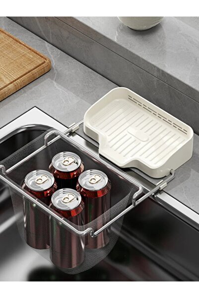 Choice رف متعدد الأغراض لتصريف مياه حوض المطبخ، طبقة واحدة، بيج، قطعة واحدة، ...