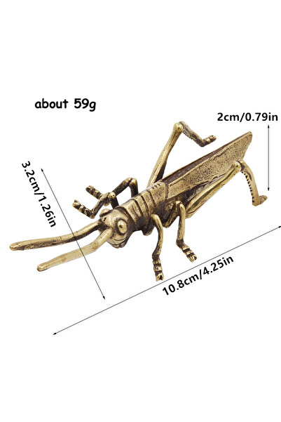 Choice Grasshopper Antique Bronze 5 Styles Beetles Miniature Figurines Deskto...