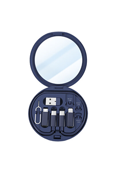 Choice Blue With Mirror 60W Multi 4-in-1 Fast Charging Data Cable Type-C USB-...