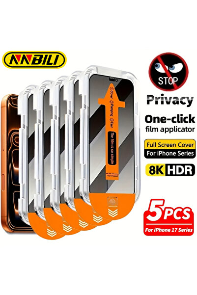 Choice حماية شاشة آيفون 15 برو من التجسس (5 قطع) من NNBILI، طلاء مقاوم للزيوت...