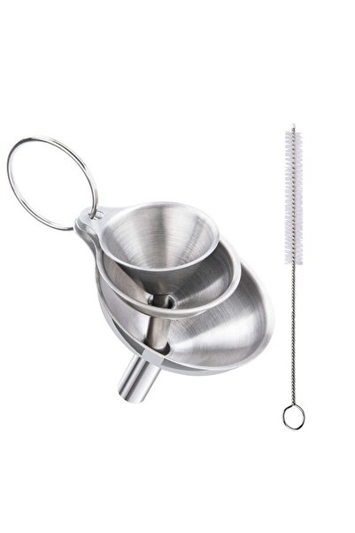 Choice 1set 1set Stainless Steel Kitchen Funnels Set With Handle For Transfer...