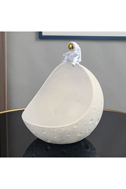 Choice صندوق تخزين أبيض عصري على شكل رائد فضاء، صندوق تخزين بلاستيكي أنيق على...