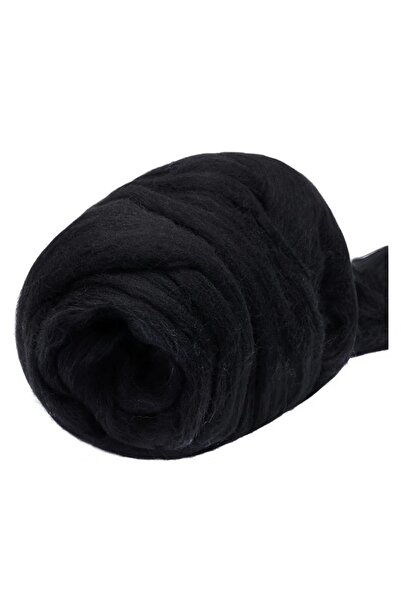 Choice1 صوف أسود فاخر لمجموعة التلبيد بالإبرة، صوف ممزوج 250 غرام، صوف للتلبي...