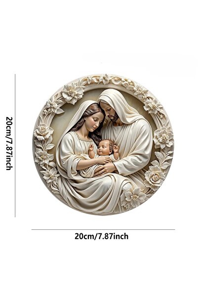 Choice قطعة واحدة من زينة مشهد الميلاد الخشبية الكلاسيكية: العائلة المقدسة لم...