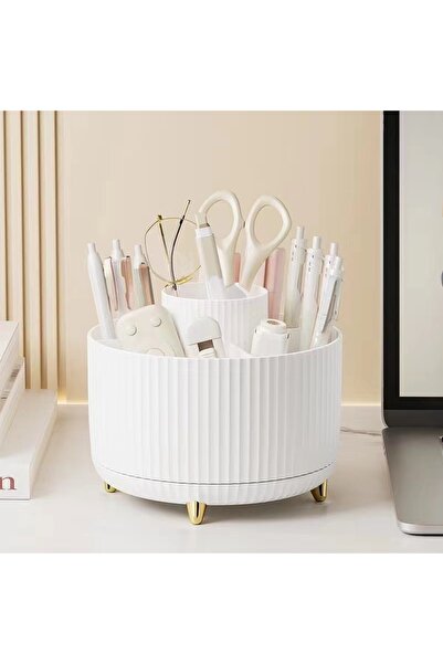 Choice WHITE 1pc 360 Rotating Cosmetic Case - Tier ABS Plastic Organizer for ...