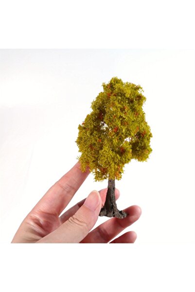 Choice شجرة معدنية سلكية صغيرة (10 سم) - عبوة واحدة، أشجار مصغرة صفراء خريفية...