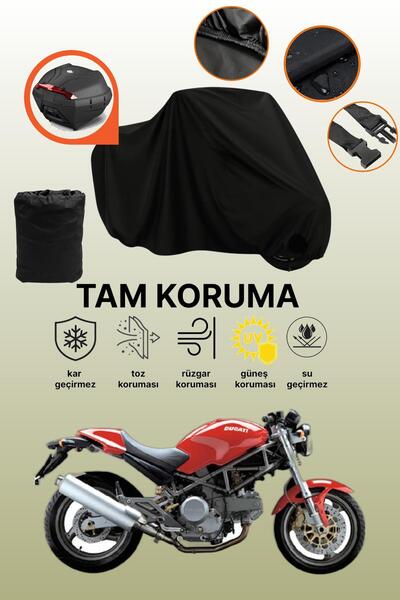 dokaca Black Rear Bag Compatible with Ducati Monster 620Ie Compatible Motorcy...