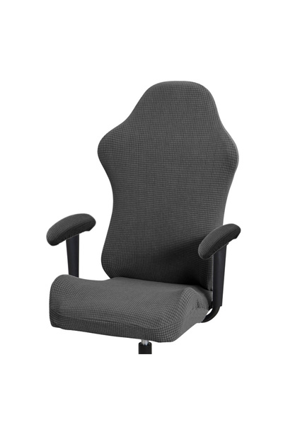 Choice Dark Grey Thick Jacquard Office Computer Game Chair Slipcovers Stretch...