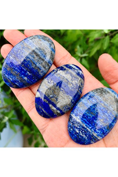 Choice قطعة واحدة بلون عشوائي، حوالي 5-6 سم، حجر لازورد طبيعي، لون أزرق داكن ...