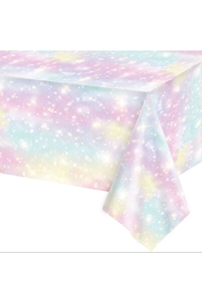 Choice 1pc Pastel TC Pastel Rainbow Tablecloths Disposable Tablecloth Waterpr...