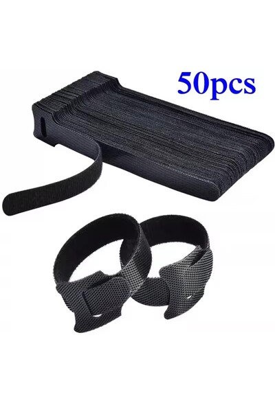 Choice black 50pcs 50/200 Pcs Releasable Cable Ties Colored Plastics Reusable...