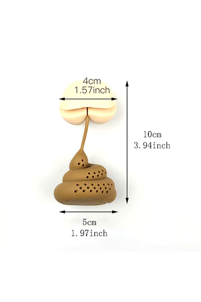 Choice 1PC Silicone Tea Infuser Creative Novelty Poop Shaped Reusable Funny H...