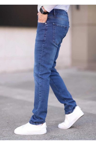 Denim Men's Denim Pants Koyo Laji? Zipper High-Waist Wide-Leg