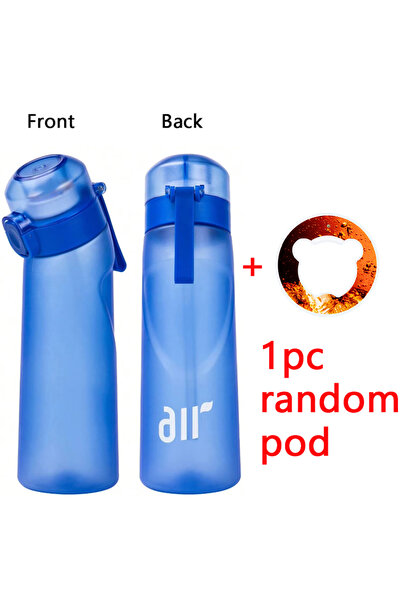 Choice زجاجة مياه A-Deep Blue قطعة واحدة مع كبسولة نكهة عشوائية واحدة، كوب بل...