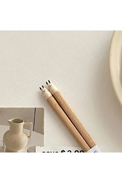 Choice rabbit Cute Cartoon Animal Chopsticks Sushi Couple Beech Chopsticks Pr...