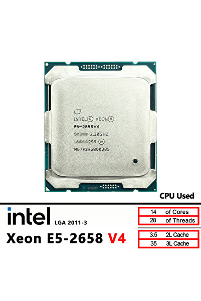 Intel Xeon E5 2658 V4 Used 2658V4 2.3GHz 14-Cores A 2011-3 cpu processor