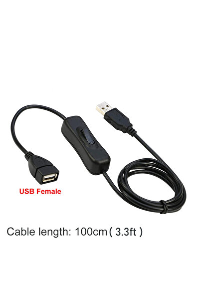 Choice USB to USB Female Type C Switch Cable Micro USB Charging Cord with ON ...