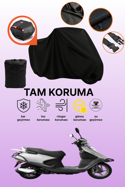 dokaca غطاء دراجة نارية متوافق مع يوكي أكتيف 125 متوافق مع الحقيبة الخلفية ال...