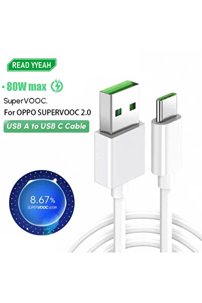 Choice كابل شحن سريع SUPERVOOC 2.0 بقوة 80 واط بطول 150 سم لهواتف Reno8 و Ren...