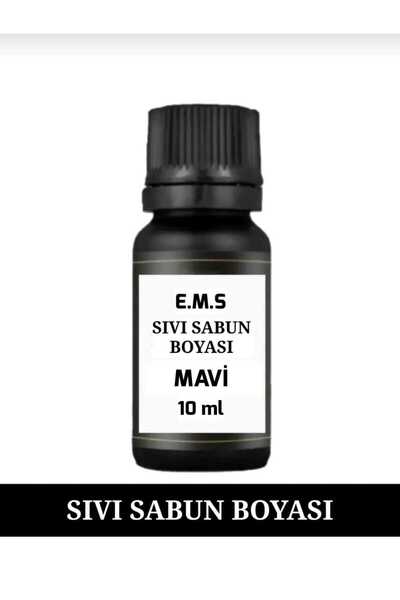 E.M.S AVM MAVİ SIVI SABUN BOYASI SABUN BAZI BOYASI 10 ML 1.KALİTE.
