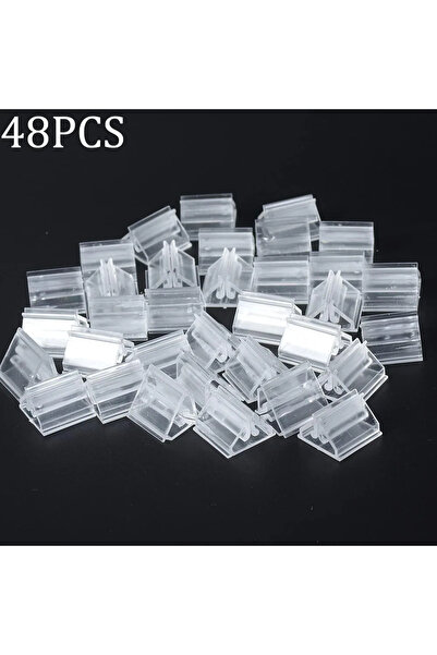 Choice 48pcs 24/48Pcs Mini Clear Stands Place Card Holders Table Number Stand...