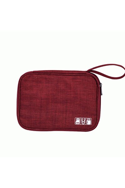 Choice Wine red 1pcs Portable Phone Cable Storage Bag Electronic Accessory Or...
