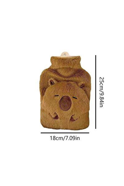 Choice Brown 1000ML Cartoon Capybara Warm Bag PVC Thick Hot Water Bag Cute Pl...