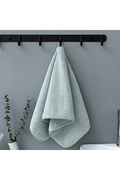 Choice 1pcs green 35x75cm Solid Color Towel Household Absorbent Non-Shedding ...