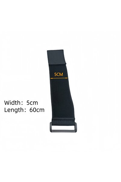 Choice 2pcs black 50x600mm Customizable Highly Elastic Reverse Buckle Nylon E...