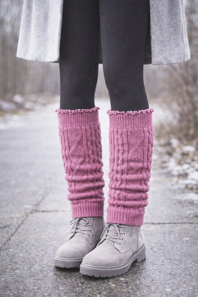 STOCALZE Women's Knitted Leggings Below Knee Knitwear Winter 10 Colors