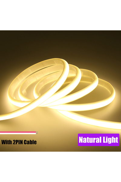 Choice شريط إضاءة طبيعي بطول 5 أمتار يعمل بجهد 12 فولت تيار مستمر، مزود بموصل...
