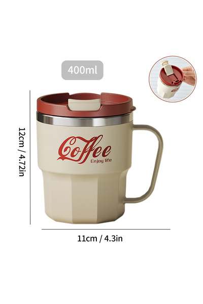 WORTHBUY Choice 301-400ml B Style Cream 304 Stainless Steel Double Wall Insul...