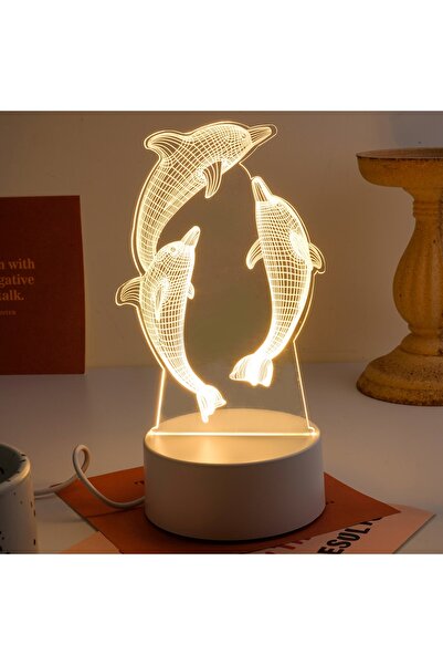 Choice Yellow WHITE USB Whale 3D Night Light - Perfect for bedroom atmosphere...
