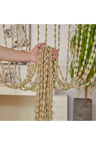 Choice W100cm*H200cm Champagne 1PC Lantern Tassel Cord Curtains Polyester Doo...